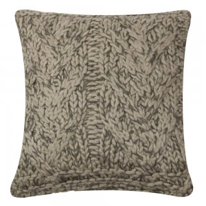 Poduszka KNITTED - beżowa 45/45 | koce-poduszki-pledy |