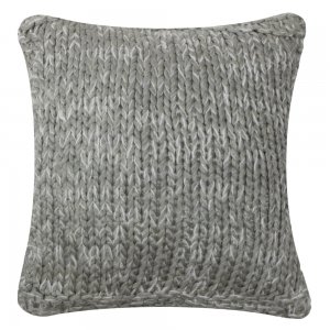Poduszka KNITTED - jasnoszara 45/45 | koce-poduszki-pledy |