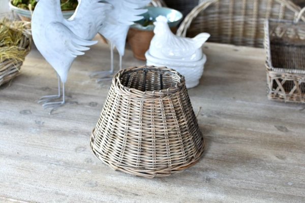 Abażur rattanowy - średnica 25cm | lampy-zyrandole-abazury |