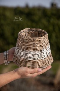 Abażur wiklinowy - średnica 20cm | lampy-zyrandole-abazury |