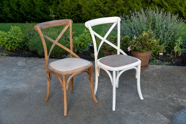 Krzesło drewniane - "Old white" | dodatki |