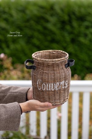 Pojemnik rattanowy na sztućce | koszyki-kosze-wianki |