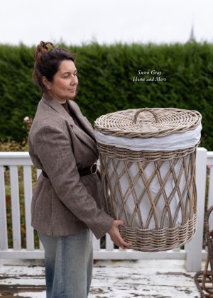 Kosz rattanowy na bieliznę - duży | koszyki-kosze-wianki |