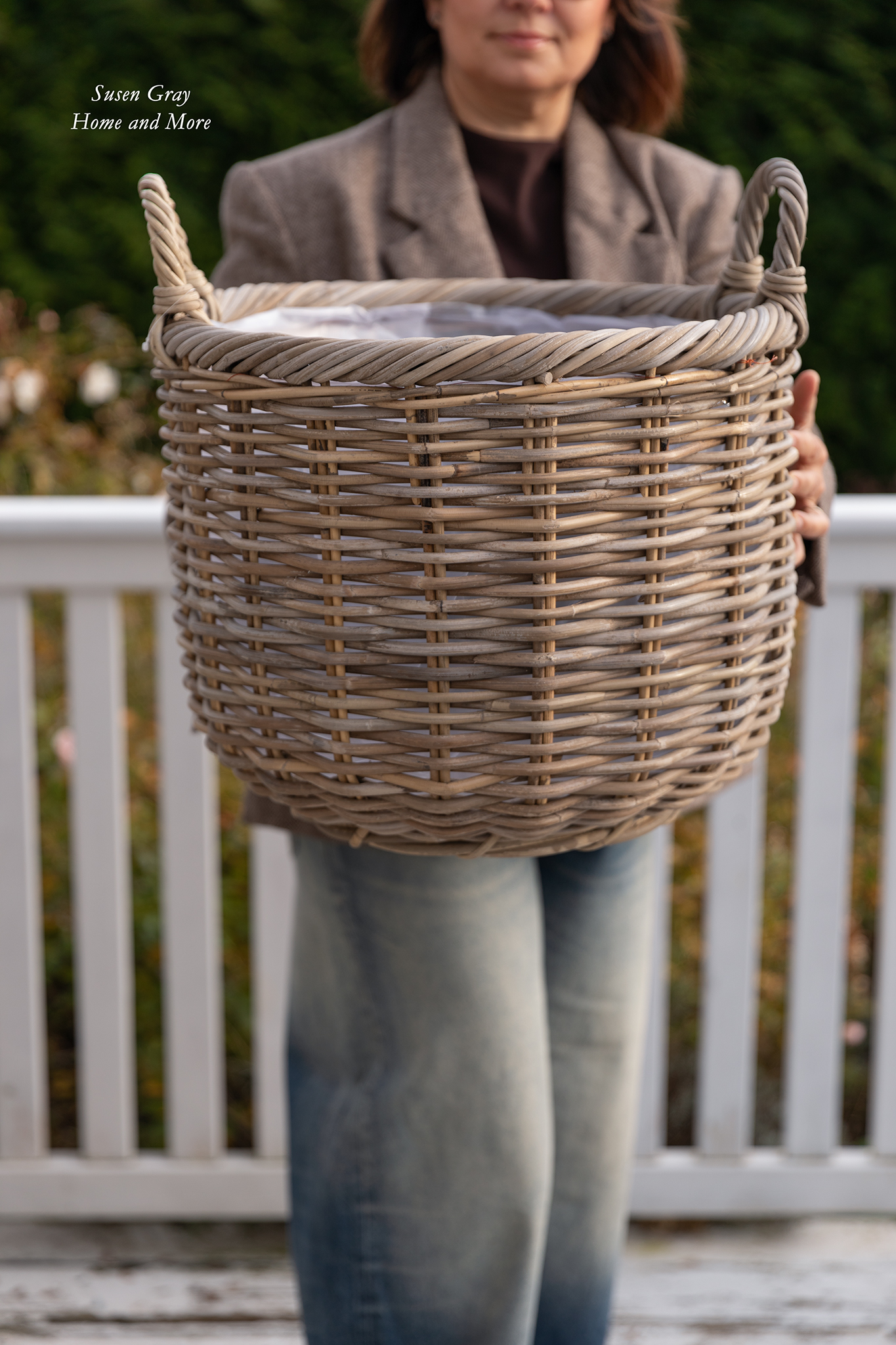 Kosz rattanowy z rączkami III Kosz rattanowy z rączkami III | koszyki-kosze-wianki |