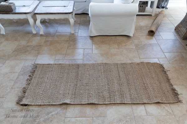 Chodnik/dywan z juty z frędzlami - prostokątny 75/180cm | dodatki |